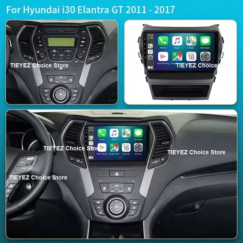 Imagen 2 del producto Para Hyundai Santa Fe 3 Grand IX45 2012 - 2017 Android15 Carplay Radio de coche navegación GPS reproductor Multimedia WiFi + vídeo estéreo 4G