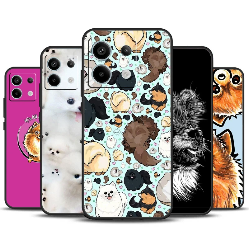 Pomeranian Watercolor Dog Case For Xiaomi Redmi Note 13 Pro Plus Note 12 11 9 10 11S 10S 12S Redmi 13C 10C 12C Cover