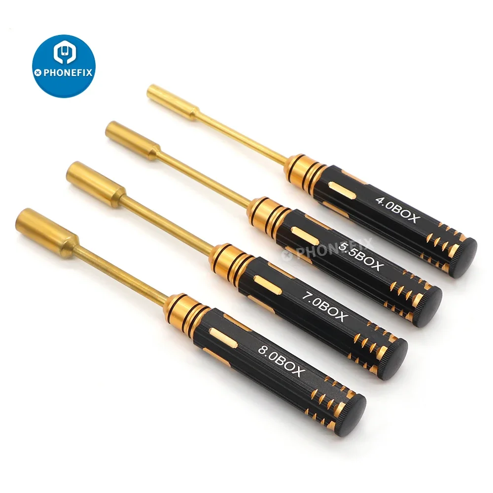 4 in 1 Hex Screwdriver 4.0/5.5/7.0/8.0mm Wrench Hand Tool Set for RC Quadcopter Helicopter Multi-Axis FPV Drone Model Repair Kit