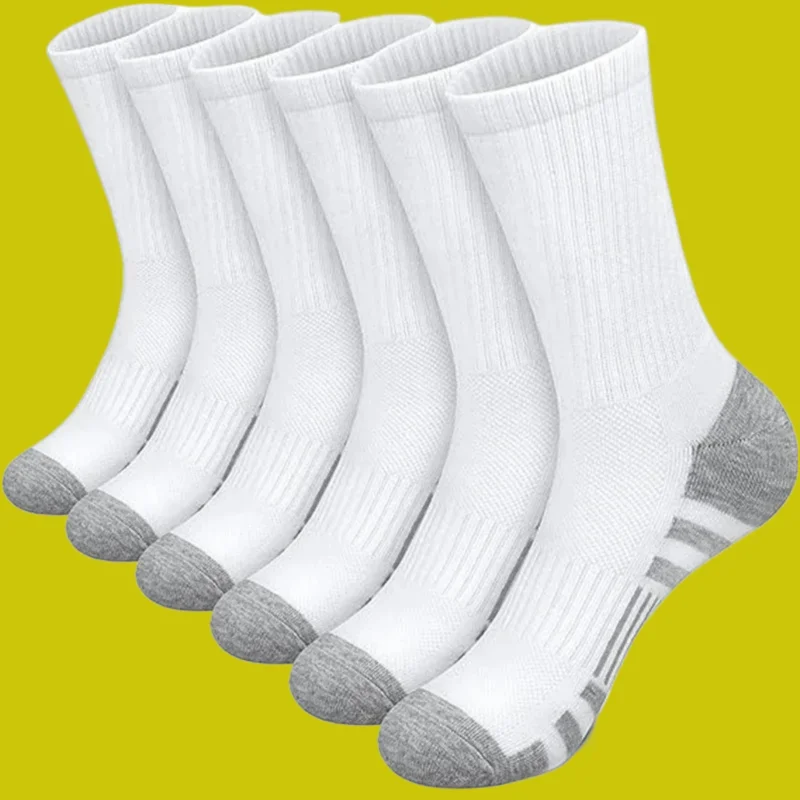 6/12 Pairs Comfortable Breathable Spring and Summer Mid-Length Socks Factory Direct Sales 2024 New Sports Socks Basketball Socks