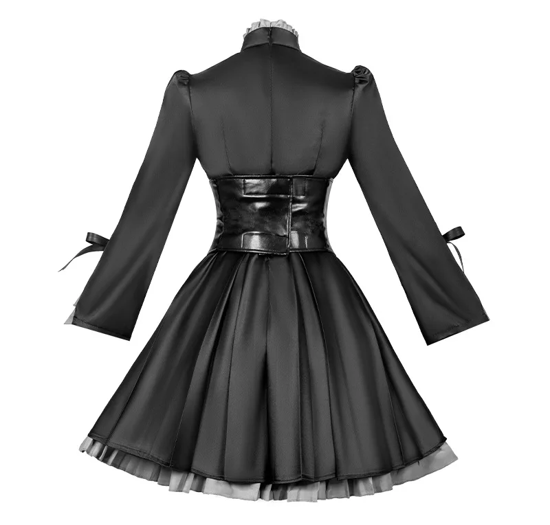 Anime Fate Stay Night Altria Black Lolita Dress Wig Cosplay Costume Halloween Secondary Style Anime Role Play Performance Outfit