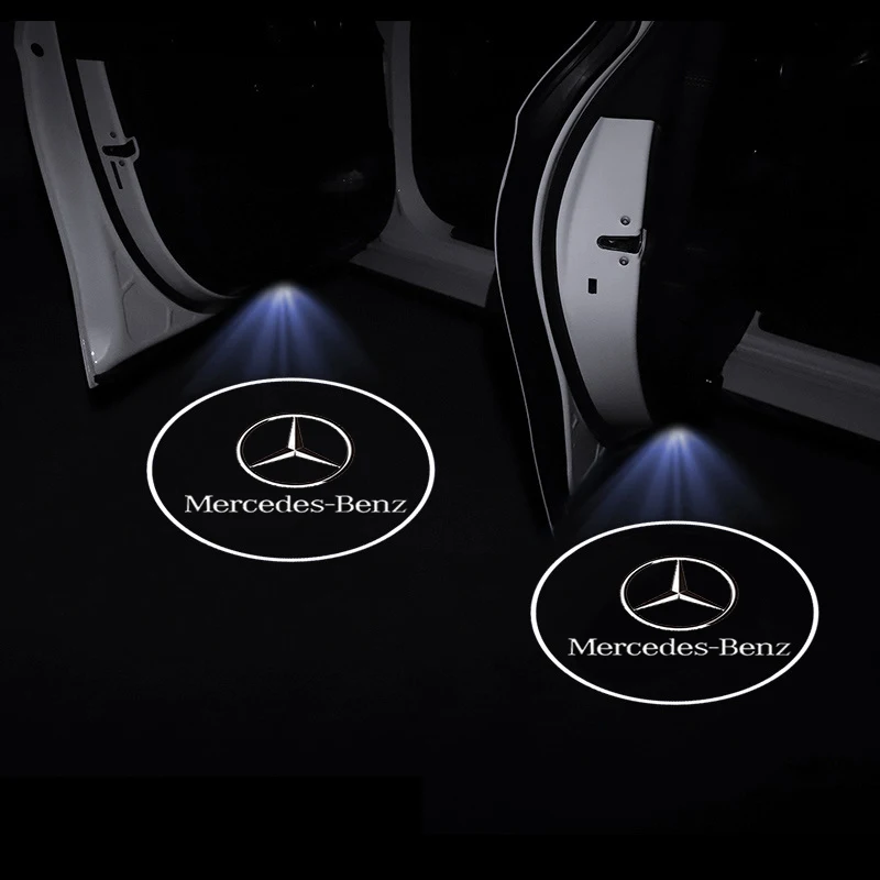 AMG Emblem Wireless HD Courtesy Lamp Car Door Projector LED Welcome Light For Mercedes Benz A/B/C/E/S Class W206 W220 W205 W211