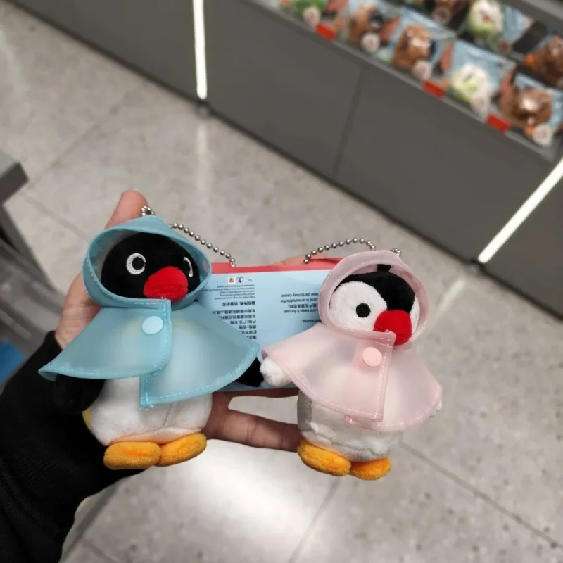 Oryginalny breloczek z serii Pingu Mini Pair Plush, uroczy pingwin, zawieszka, lalka ryba, zabawka, prezent urodzinowy dla przyjaciela lub ukochanej osoby.