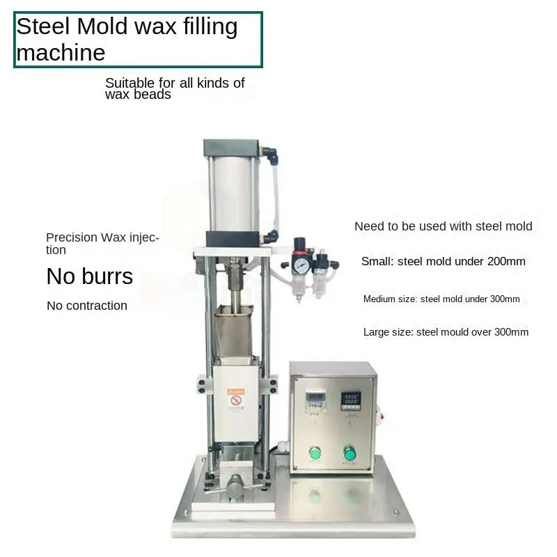 Metal mold wax injection machine vacuum lost wax method pressurized steel mold gold wax plate casting jewelry bracelet