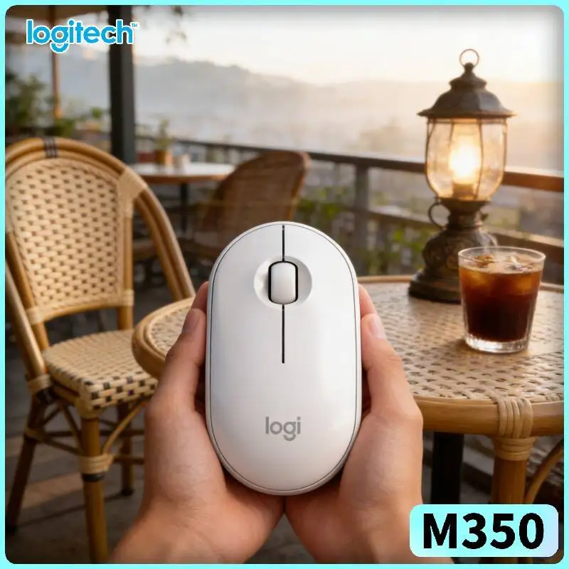 Logitech M350 Travel Wireless Mouse - Ultra-Thin, Silent Scroll, 1000 DPI, Bluetooth Low Energy, Business Trip Companion