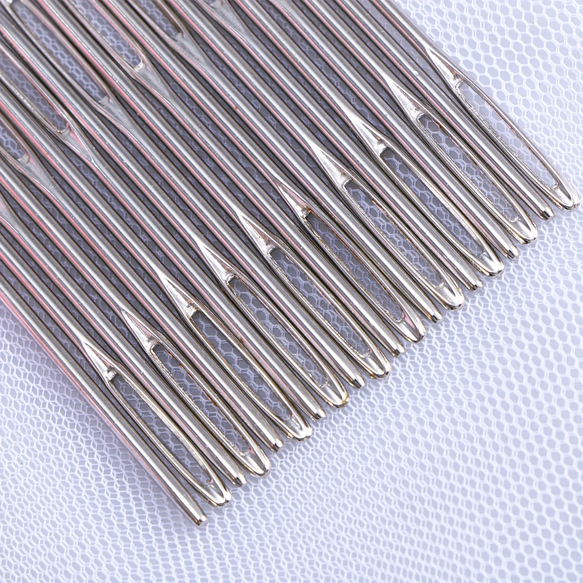 

20pcs 6Cm Large Eye Stitching Needles Blunt Sewing Yarn Knitting Set Silver Cross Stitch Stainless Steel Easy Thread Anti Rust