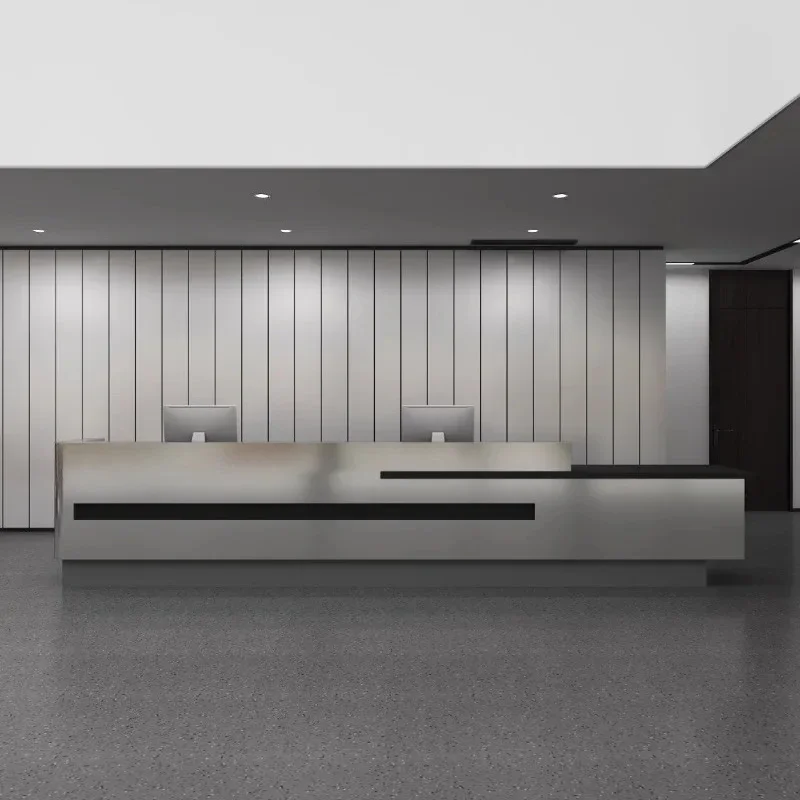 Luxury Salon Reception Desks Modern Shelves Restaurant Company Reception Desks Minimalist Simple Mostrador Lounge Furniture
