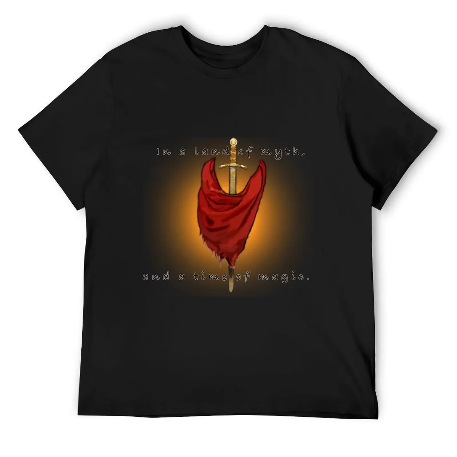 BBC Merlin scarf / Arthur sword T-Shirt heavyweights basketball graphic tees mens cotton t shirts