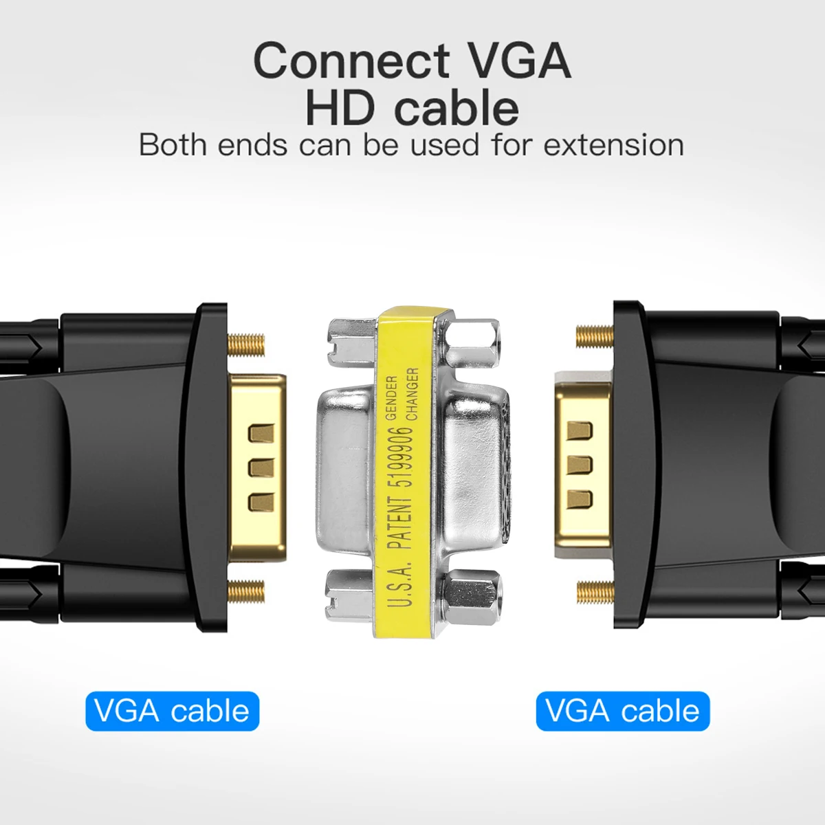 

10pcs Vga Female To Female Adapter 15 Pin Converter Extension Coupler Signal Extender For Home Office Conference Vga Coupler