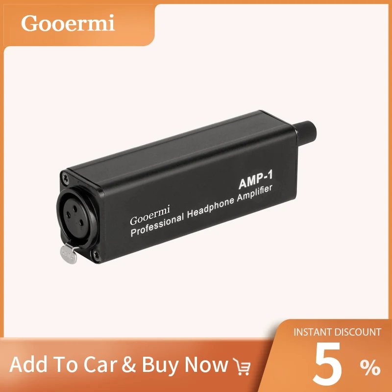 Gooermi 미니 휴대용 헤드폰 앰프, XLR ~ 3.5MM 오디오 인터페이스, 무대 공연 스튜디오에 사용