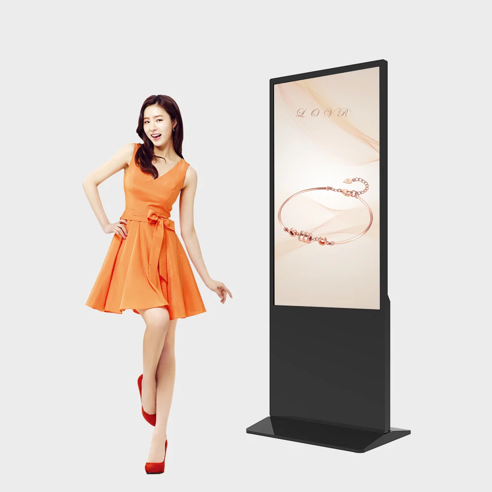 43 inch digitale signage spelers met touchscreen voor binnengebruik, staande smartboard kiosk LED reclame scherm