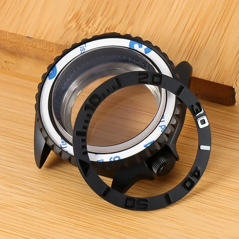 Koperta NH35 41MM etui na zegarek do mechanizmu Seiko NH35A/NH36A z ceramiczną ramką szkiełko szafirowe do zegarków Seiko skx007 009