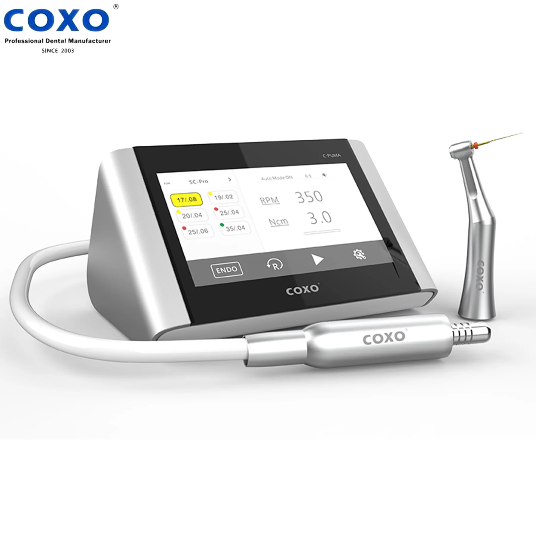 

COXO Dental C PUMA Master Electric Motor 6:1 Endo Handpiece 1:5 Contra Angle