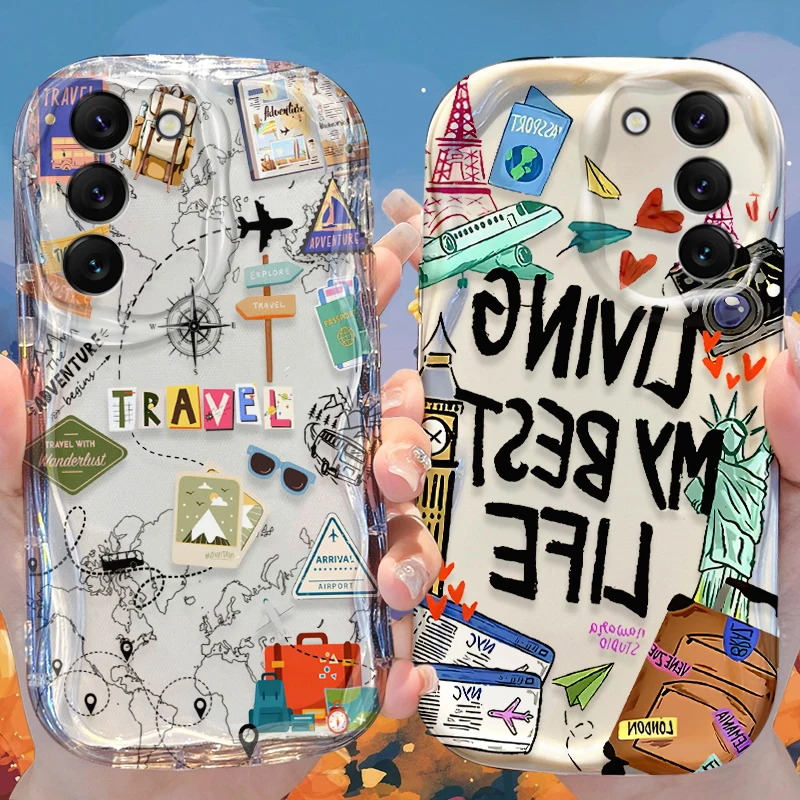 Cartoon Graffiti Case for Samsung Galaxy A53 A50 A50S A36 A35 A34 A32 A30 A26 A25 A24 A20 A16 A15 A06 A05S A05 M55 M54 5G Cover