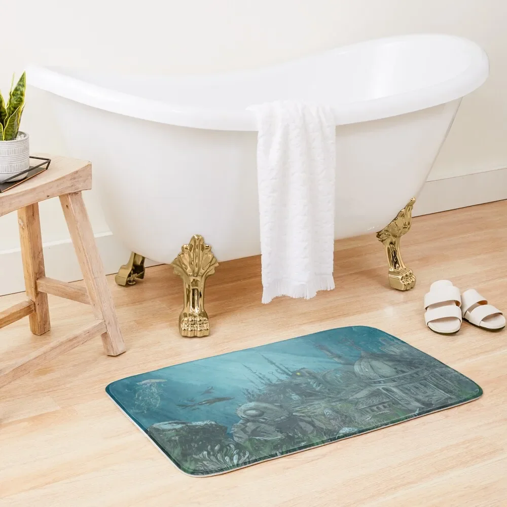 

Undersea city - Innsmouth Bath Mat Things For Bathroom Hallway Carpet Mat
