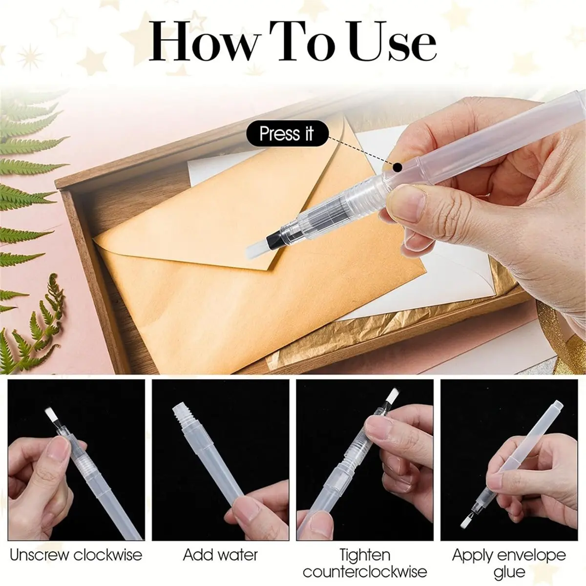 Best of 2026 10Pcs Envelope Moistener with Nylon Brush Head for Efficient Mailing in and Classroom