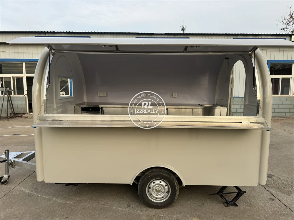 Reboque de catering de concessão, caminhão de comida, cozinha móvel, totalmente equipado, reboque de comida de rua, carrinho de sorvete móvel