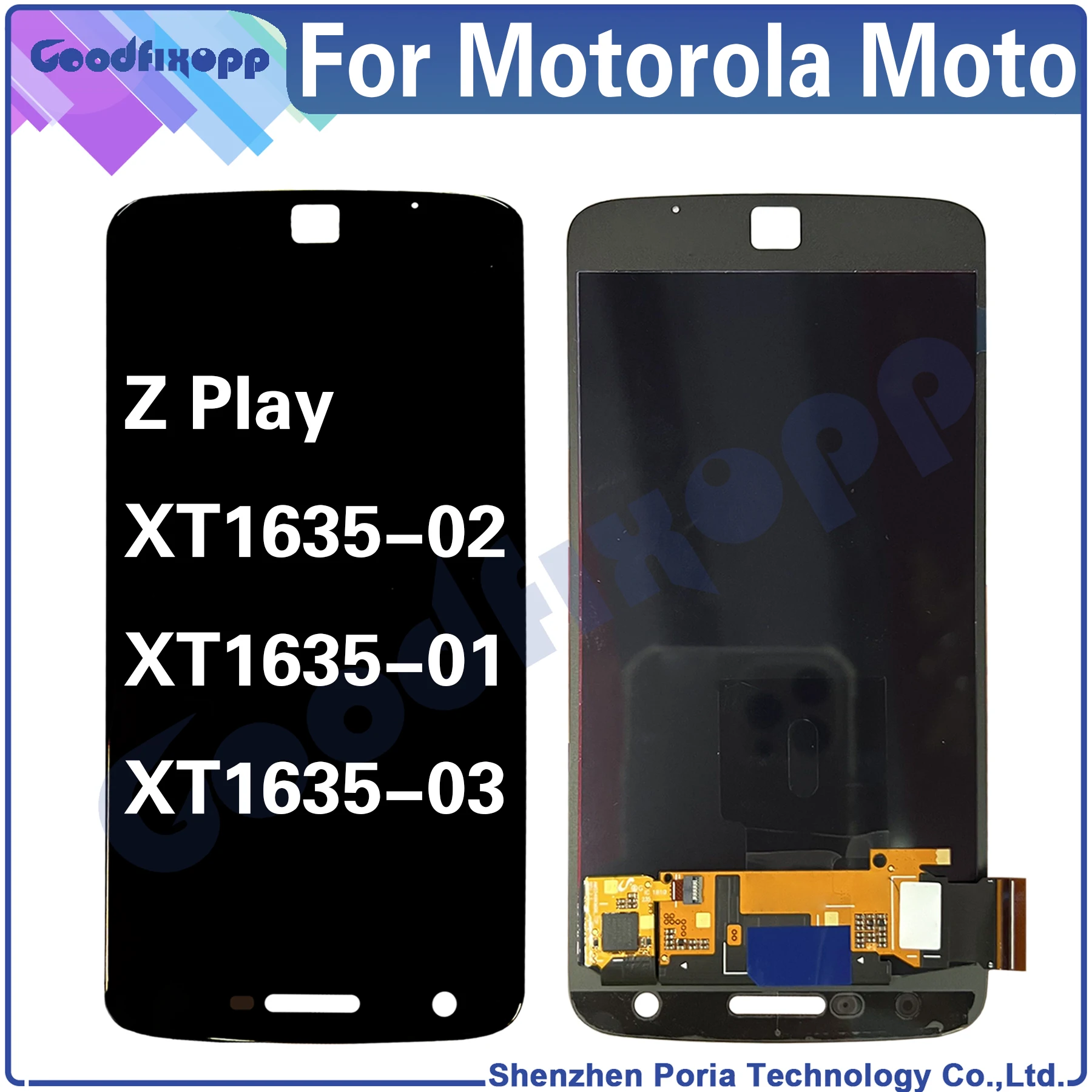 

5.5" Inch For Motorola Moto Z Play XT1635 XT1635-02 XT1635-01 XT1635-03 LCD Display Touch Screen Digitizer Assembly Replacement