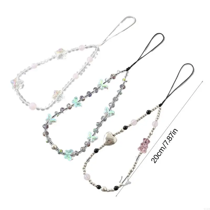 W8ED Lanyard Crystal Bead String Chain Chaints для женской девушки
