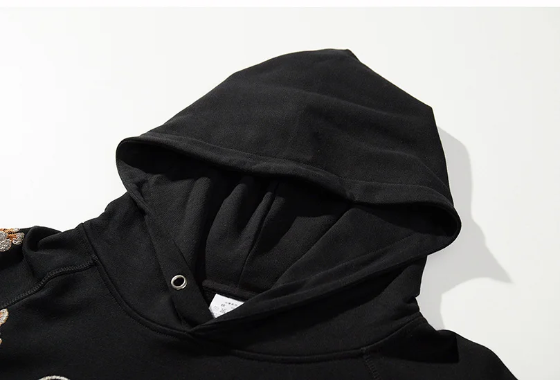 Unisex Sukajan Hoodie für Männer und Frauen, Drachen- und Phönixmuster, Stickerei, Baumwollpullover, lockerer, lässiger Street-Sweatshirt, TopsA1 – Detail 4