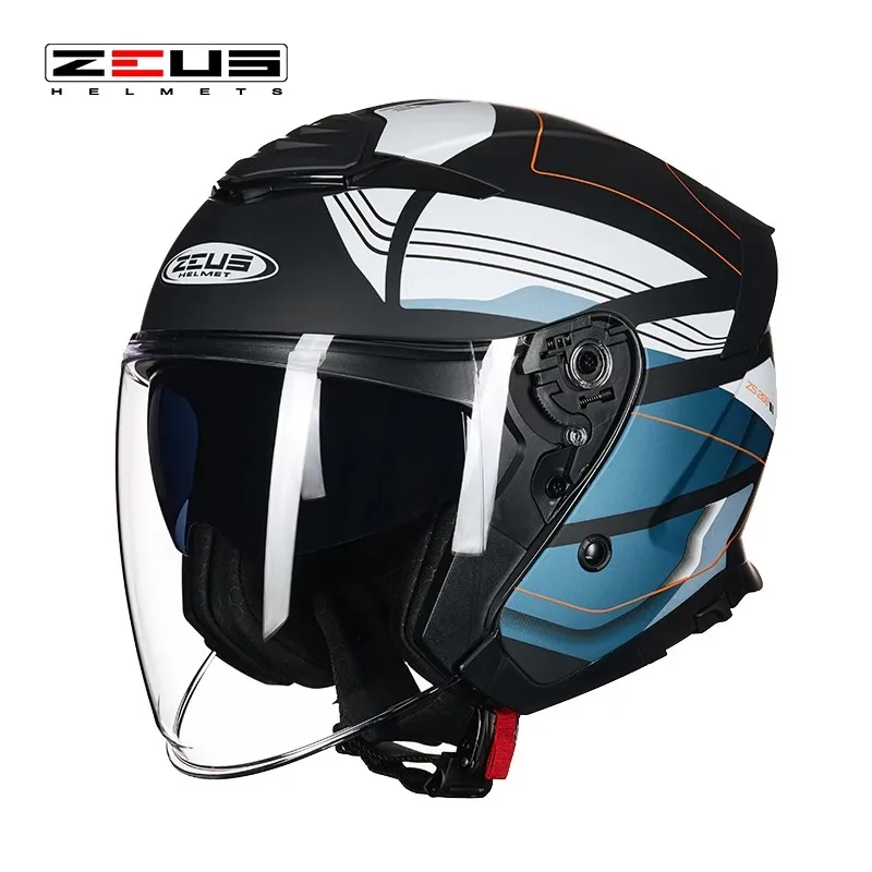

НОВЫЙ стиль ZEUS мужской мотоциклетный шлем с двойными линзами аксессуары для мотокросса мото скутер шлемы вентиляция моющаяся подкладка