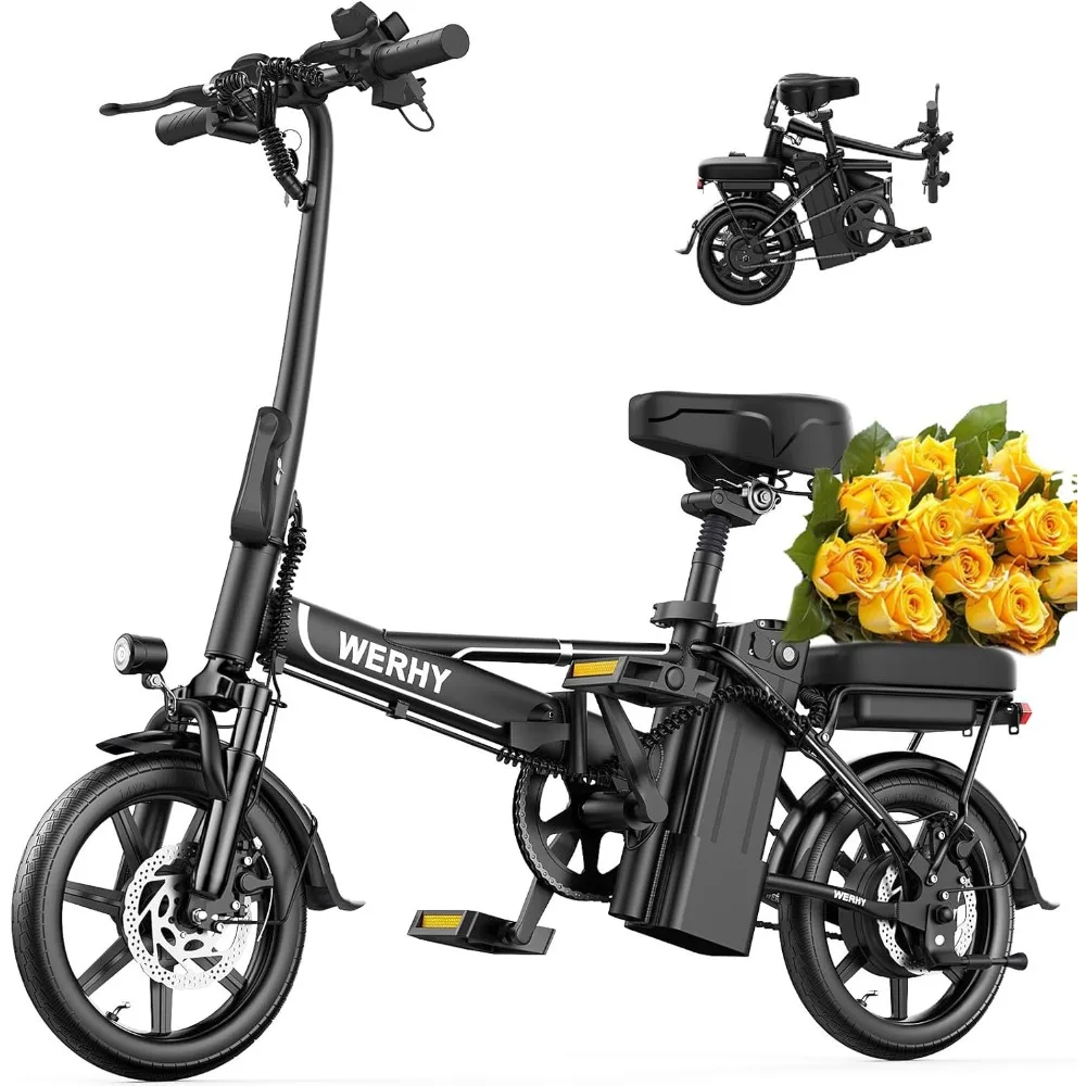

Electric Bike for Adults, 500W Motor, 22 MPH Max Speed Folding Ebike, 499.2Wh Battery, 14" Electric Bicycles Mini E Bikes