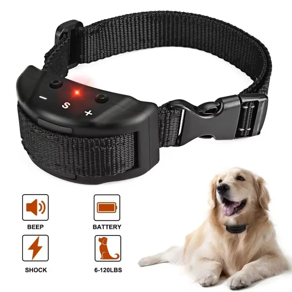 Automatic Anti Barking Collar Pet Dog No Bark Tone Vibration Training 4LR44 6V Battery Dogs Training Collar Waterproof Devices