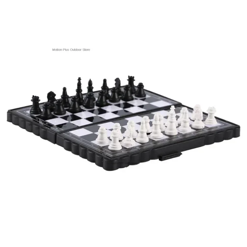 Mini Magnetic Chess Set Folding Magnetic Plastic Chessboard Board Game Portable Kid Toy Portable Outdoor Chess Games