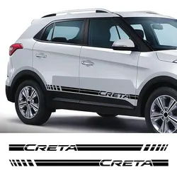 2Pcs Car Side Body Stickers For Hyundai Creta 2 II Accessories Ix25 Tuning Auto DIY Sport Styling Vinyl Film Decals