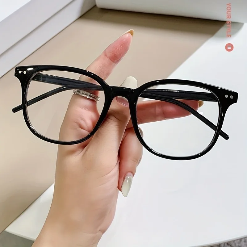 Square Frame Clear Lens Glasses Minimalist Fashion Decorative Glasses Computer Spectacles For Women Men