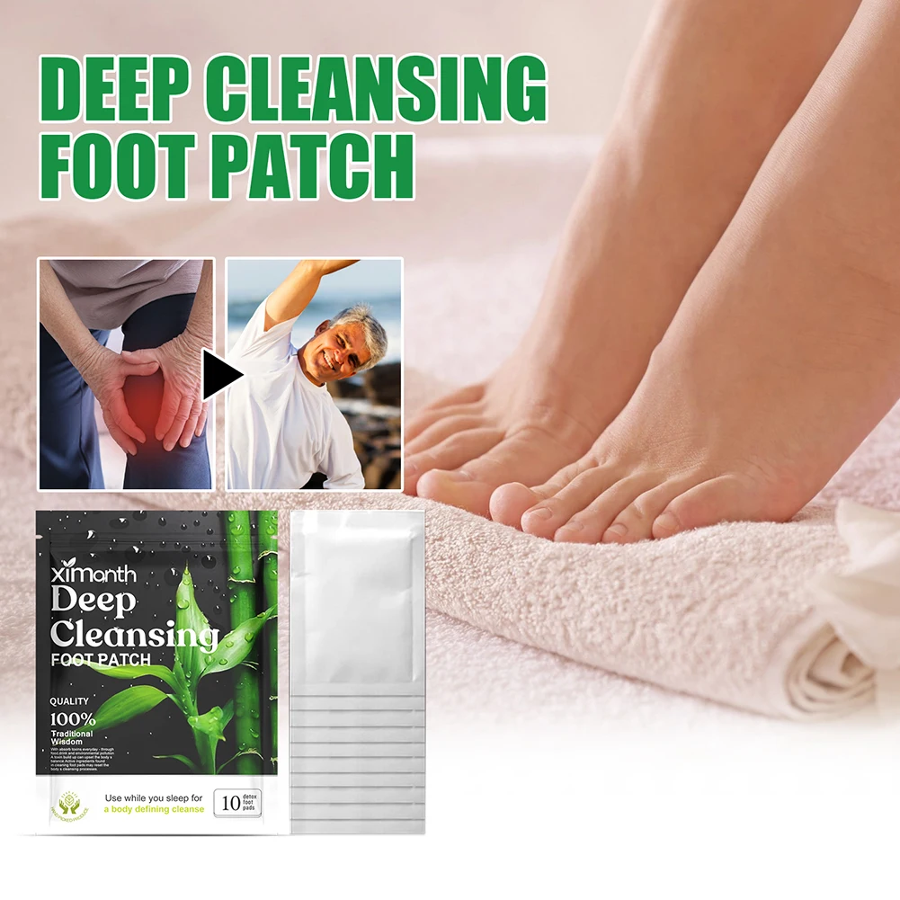 10-200PCS Detox Foot Patches Stress Relief Feet Deep Sleep Detox Sticker Foot Skin Toxins Detoxification Cleaning Foot Care Pad