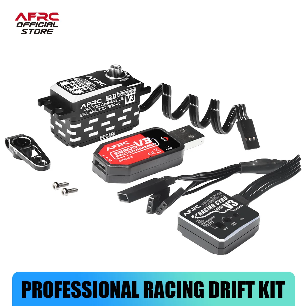 AFRC-Kit de deriva profesional programable sin escobillas, tercera generación, giroscopio V3, Servo programador inteligente para coches de deriva, actualización DIY