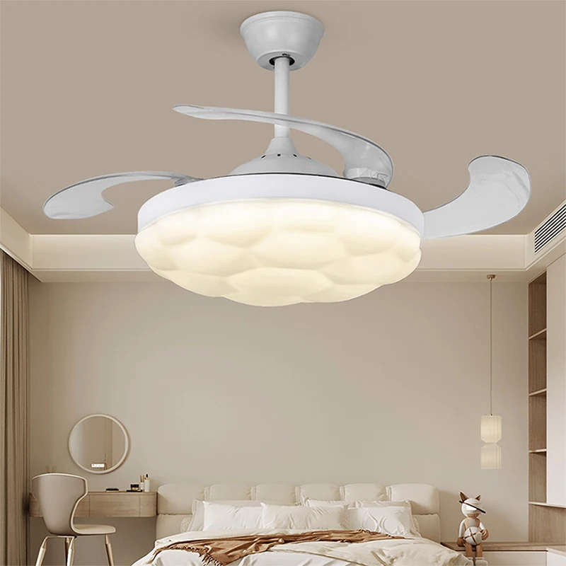 Moderno LED Ventilador de Teto Luz, Remoto, Elétrico, Stealth, Sala de estar, Restaurante, Quarto, Quarto de Criança