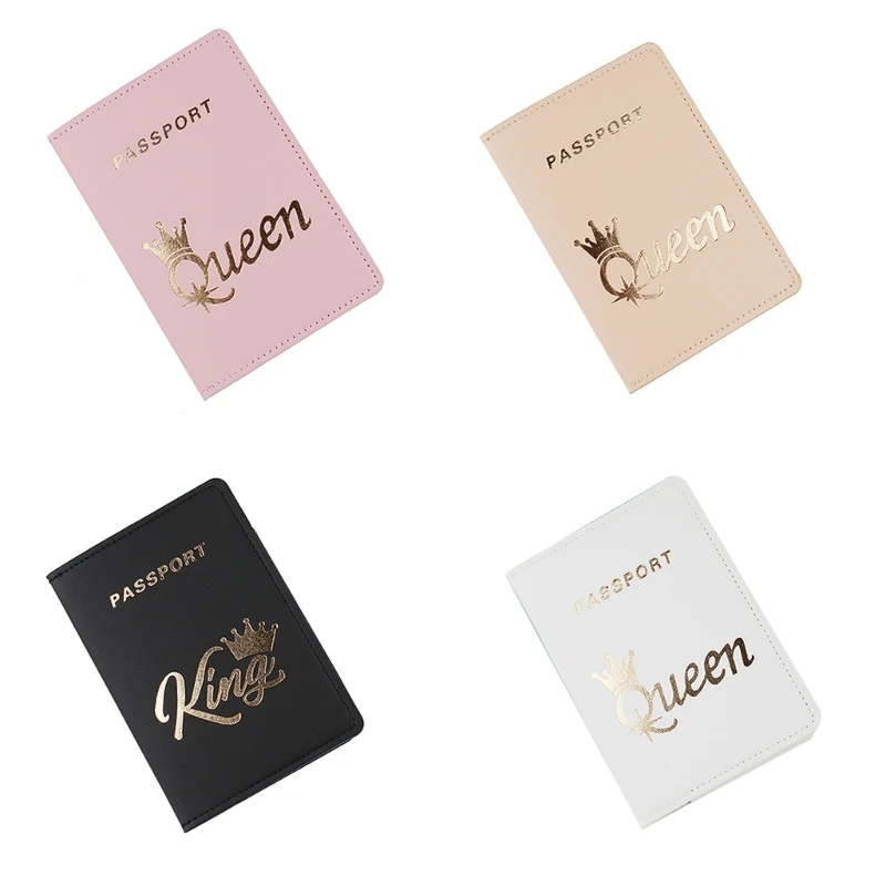 Hot Stamping Letter Print Passport Cover Credit Card Holder Travel Document Wallet Women Men Passport Holder with Card Slots