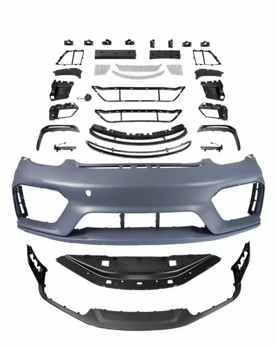 

STLF GT4 Front Bumper with GT4 RS Dry Carbon Front Splitters and Lip for Cayman 981upgrade to 718 GT4 RS Style Body Kits PP