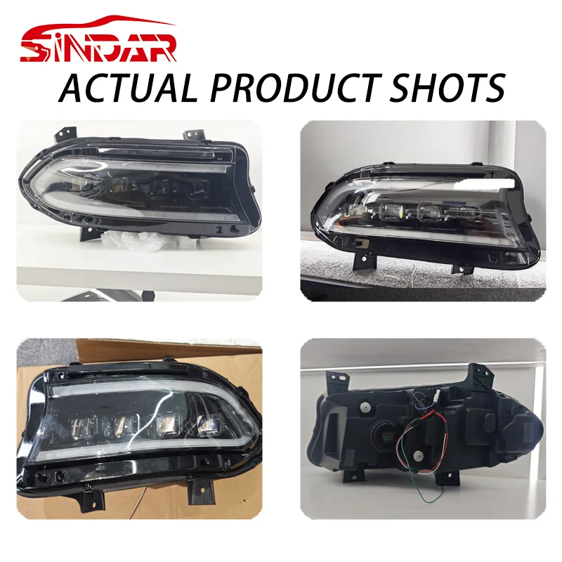 SINDAR Animated Modified Headlight Assembly LED DRL for Dodge Charger SRT HellCat 2015-2021 Facelift 7 Th Gen 15-21 Wholesale