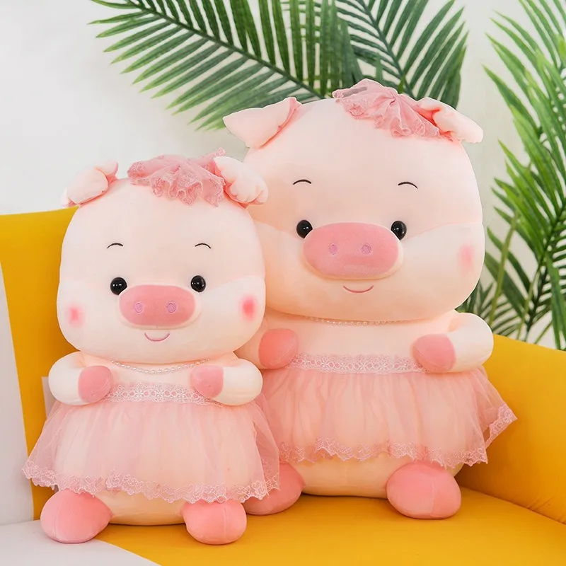 Cute Pig Fun Plush Toys Soft Funny Lady Pig Kawaii Doll Life Ornaments Children's Toys Holiday Gifts for Children and Girlfriend