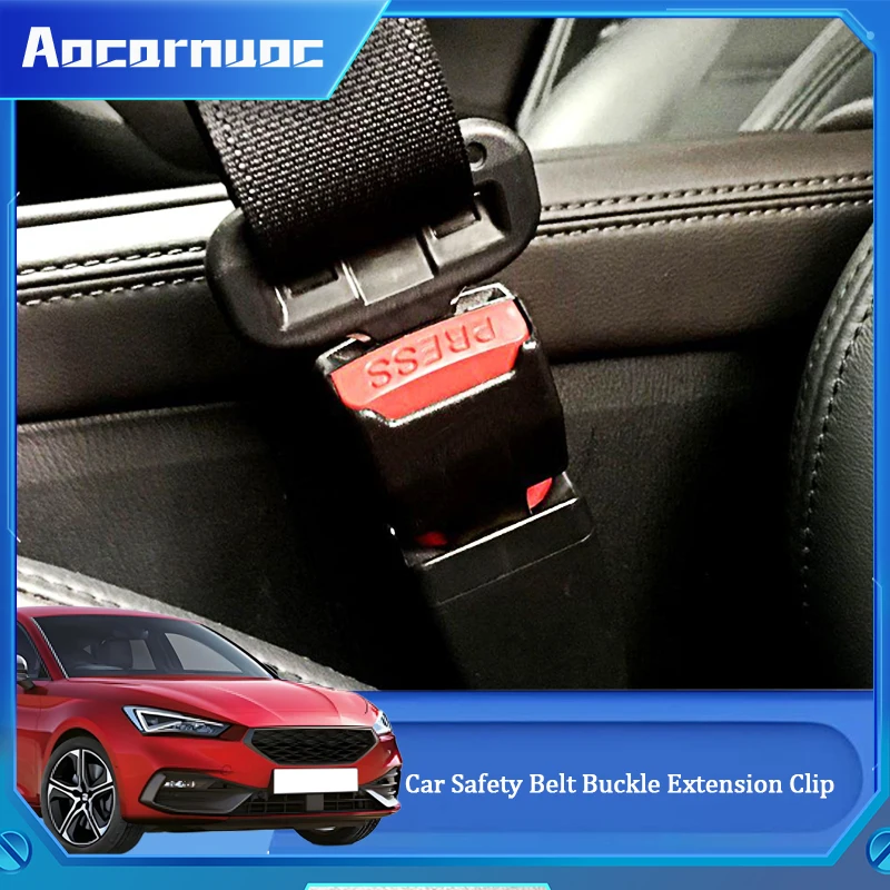 

For Seat Leon 1M 1P 5F Ibiza 6L 6J 6P Ateca Car Safety Belt Buckle Extension Clip Safety Belt Buckle Extender Tool Accessory