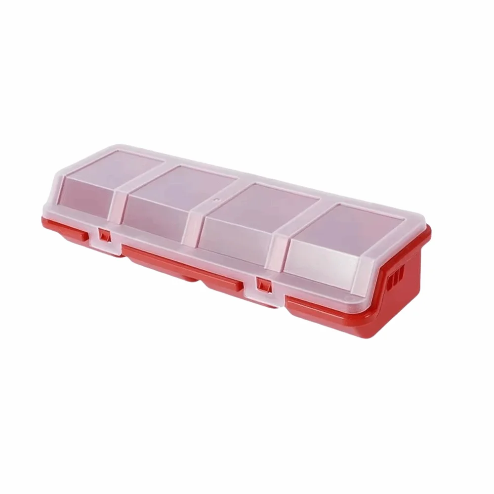 

1Pcs Multicolor Parts Storage Box Plastic Material with Lid Tool Part Container Multi-Compartment 4 Compartment