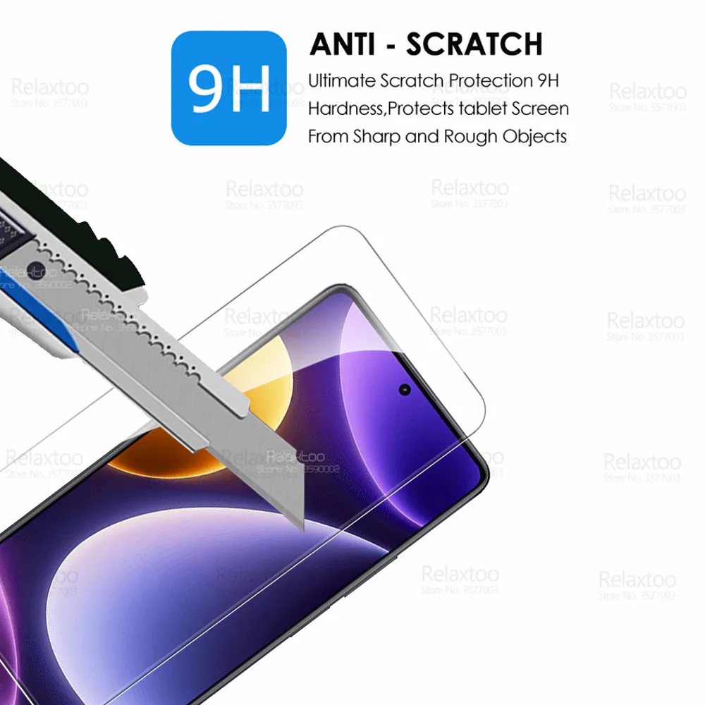 غطاء كامل الزجاج المقسى ل شاومي ، Redmi نوت 12 ، توربو حامي الشاشة ، Radmi Redmy نوت 12 ، 5G ، أفلام واقية ، 1-4 قطعة