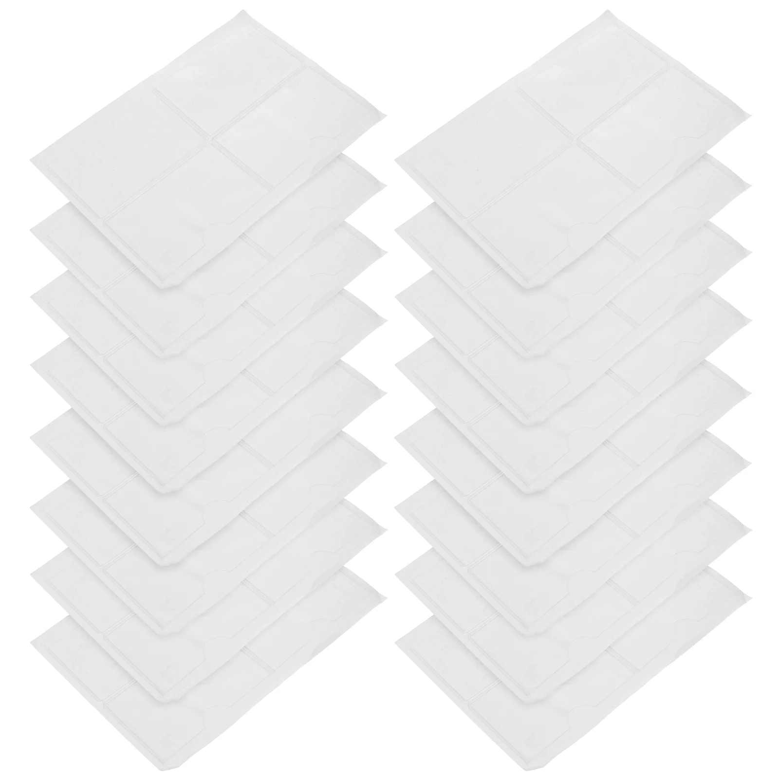 

100 Self Adhesive Card Sleeves 6x8 5cm PVC Clear Plastic Business Card Holders Library Pockets Storage