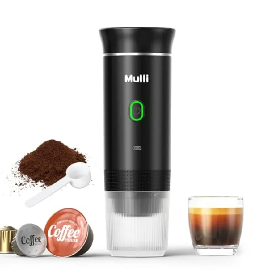 

Cordless Electric Espresso Machine‌‌-Portable Coffee Maker for Ground Coffee & NS Capsule with Self-Heating Technology‌-Perfect