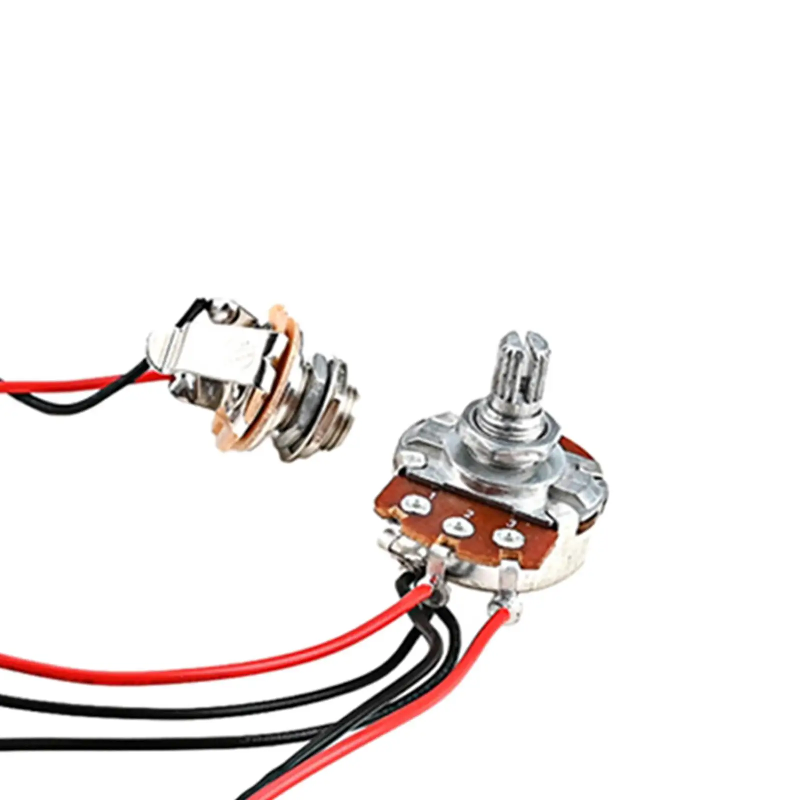 250K Potentiometer Complete Circuit Wiring Durable Audio Volume Upgrade Accessories Prewired for Electric Guitar Bass Replaces