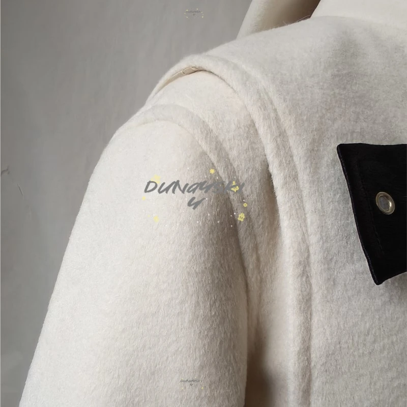 الشخصية الرئيسية تأثيري حلي الحب والمساحة العميقة الشتاء الدفء معطف الصوف الأبيض Kawaii النساء ملابس الهالوين #5