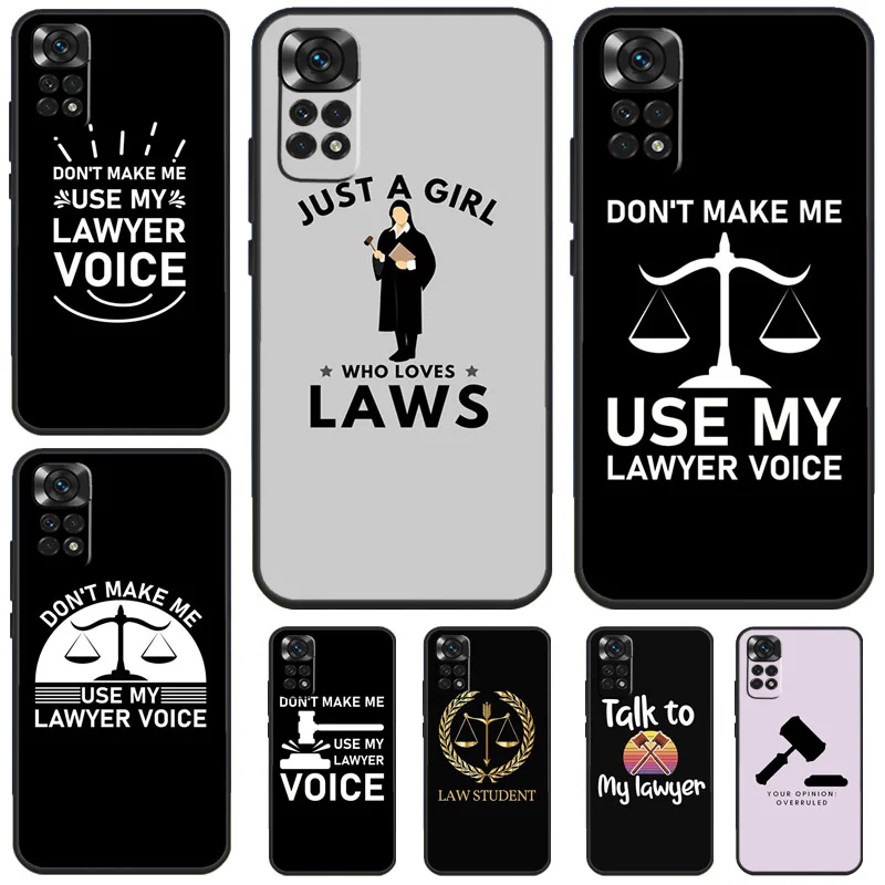 Law Student Lawyer Judge Phone Case For Xiaomi Redmi Note 13 12 12S 12C 13C 10 10C 9 9C 10S 11S 11 Pro Soft Cover