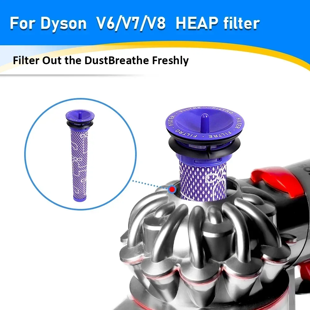 Filter Attachment Washable Reusable Replacement Parts Kit For Dyson V6 V7 V8 Absolute Animal Cordless Vacuum Household Cleaning