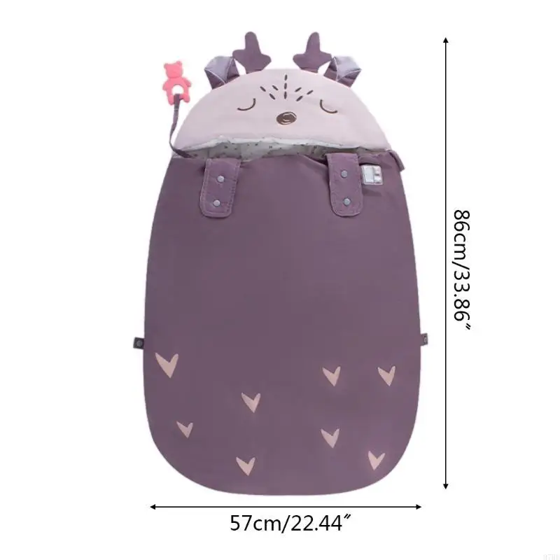 97BE Newborn Blanket Envelope Sleepsack Baby Hooded Sleeping Bag Stroller