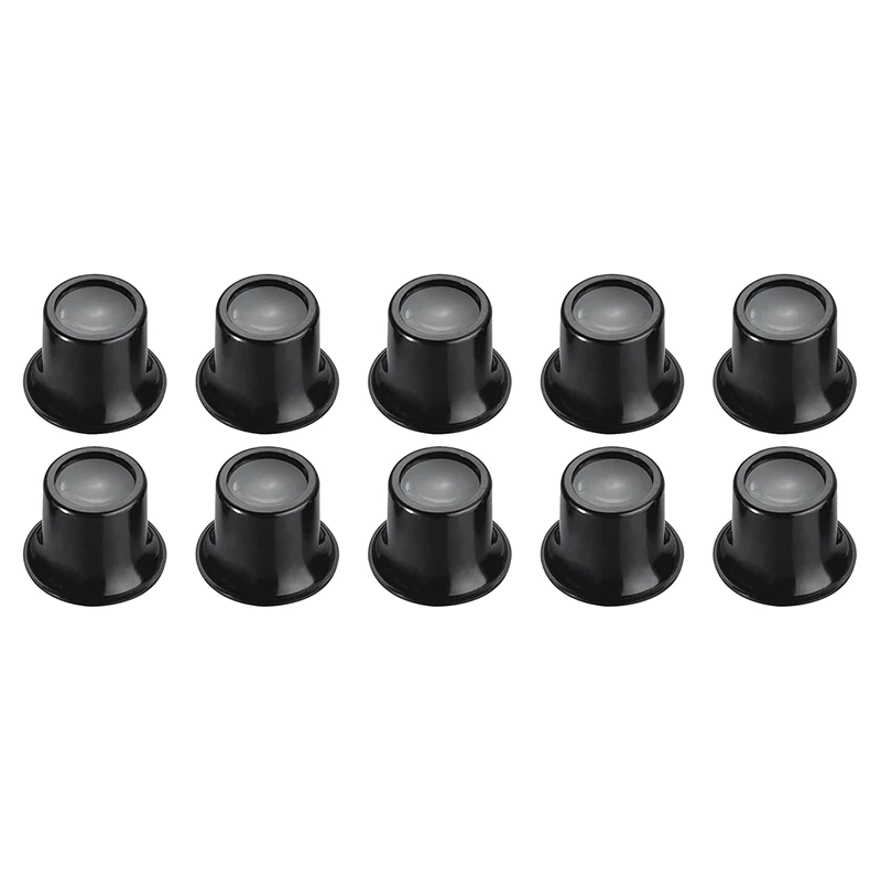 

10Pcs 10X Jeweler's Loupe, Jeweler's Loupe Magnifier Monocle For Watch Repair, Diamonds, Coins