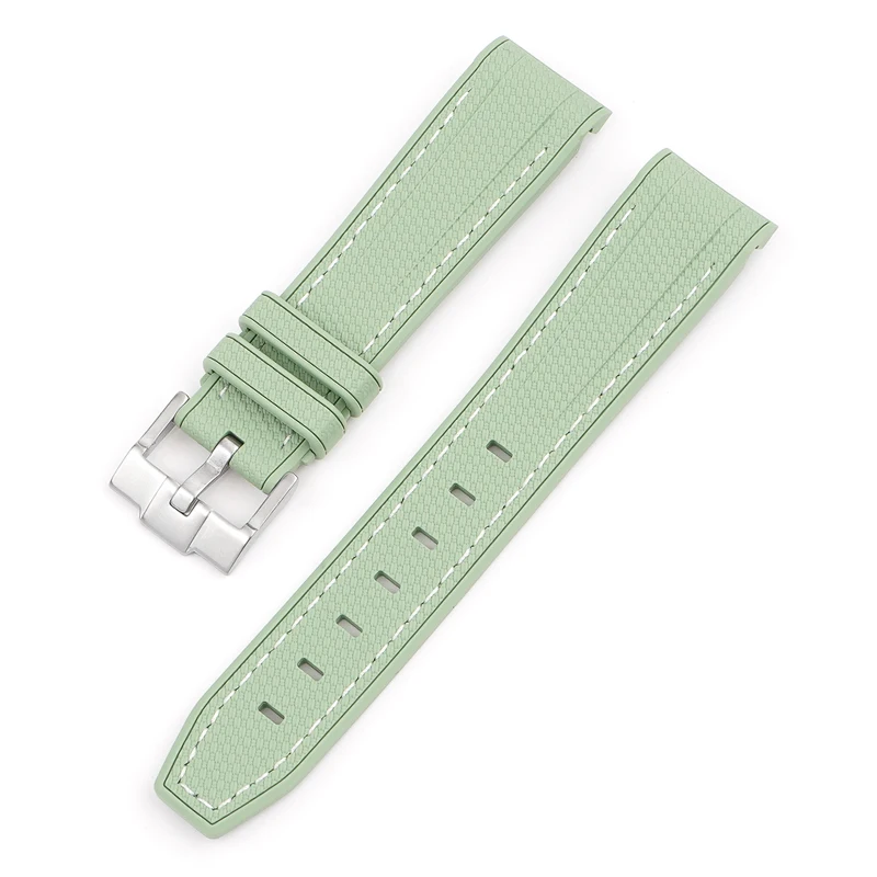 Horlogeband voor Omega X Swatch Joint MoonSwatch band voor Seamaster 300 heren dames 20 mm rubberen siliconen gebogen uiteinde polsband