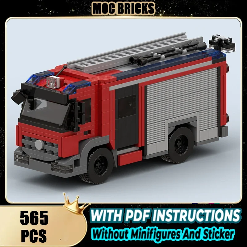Moc blocos de construção purmerend tecnologia de motor de incêndio tijolos modulares modelo presentes brinquedos de natal conjuntos diy montagem!